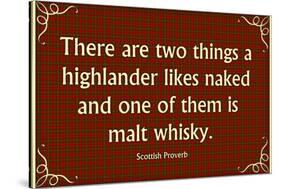 Scottish Proverb Things a Highlander Likes Naked-null-Stretched Canvas