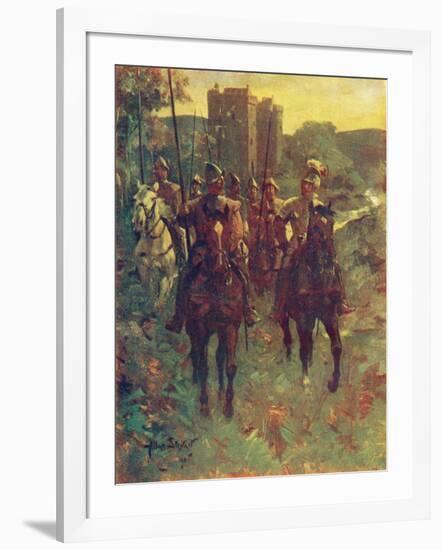 Scottish Raiders Cross the Border-null-Framed Art Print