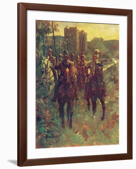 Scottish Raiders Cross the Border-null-Framed Art Print