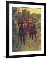 Scottish Raiders Cross the Border-null-Framed Art Print