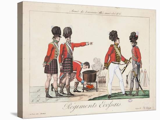 Scottish Regiments, Army of the Allied Sovereigns, 1815-Adrien Pierre Francois Godefroy-Stretched Canvas