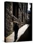 Scottish Street with Male Figure-Craig Roberts-Stretched Canvas
