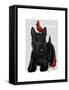 Scottish Terrier and Birds-Fab Funky-Framed Stretched Canvas