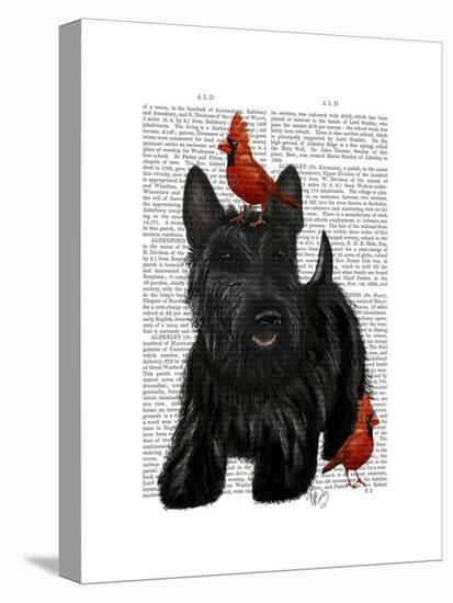 Scottish Terrier and Birds-Fab Funky-Stretched Canvas