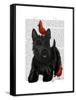 Scottish Terrier and Birds-Fab Funky-Framed Stretched Canvas