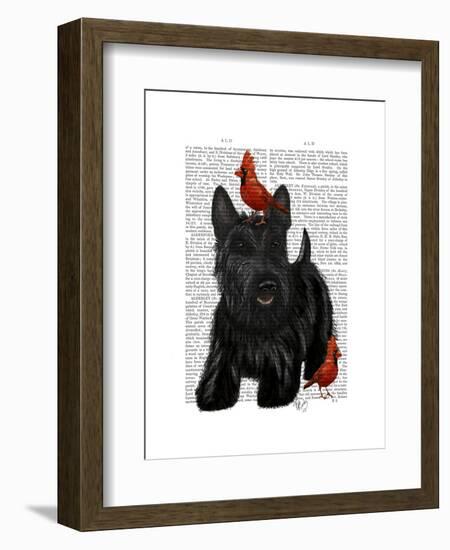 Scottish Terrier and Birds-Fab Funky-Framed Art Print