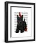 Scottish Terrier and Birds-Fab Funky-Framed Art Print