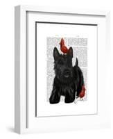 Scottish Terrier and Birds-Fab Funky-Framed Art Print