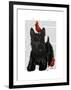 Scottish Terrier and Birds-Fab Funky-Framed Art Print