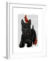 Scottish Terrier and Birds-Fab Funky-Framed Art Print