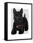 Scottish Terrier and Bow-Fab Funky-Framed Stretched Canvas