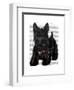 Scottish Terrier and Bow-Fab Funky-Framed Art Print