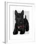 Scottish Terrier and Bow-Fab Funky-Framed Art Print