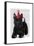 Scottish Terrier and Party Hat-Fab Funky-Framed Stretched Canvas