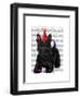 Scottish Terrier and Party Hat-Fab Funky-Framed Art Print