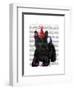 Scottish Terrier and Party Hat-Fab Funky-Framed Art Print