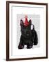 Scottish Terrier and Party Hat-Fab Funky-Framed Art Print