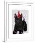 Scottish Terrier and Party Hat-Fab Funky-Framed Art Print