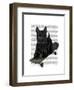 Scottish Terrier and Skateboard-Fab Funky-Framed Art Print