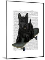 Scottish Terrier and Skateboard-Fab Funky-Mounted Art Print