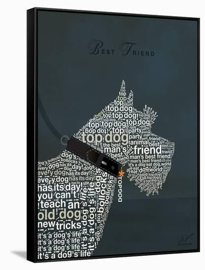 Scottish Terrier Best Friend-Dominique Vari-Framed Stretched Canvas