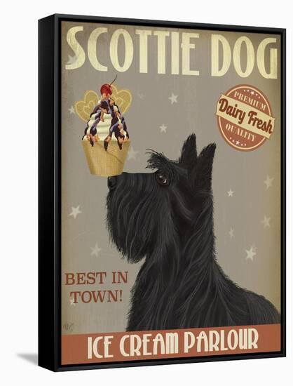 Scottish Terrier Ice Cream-Fab Funky-Framed Stretched Canvas