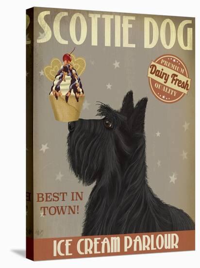 Scottish Terrier Ice Cream-Fab Funky-Stretched Canvas