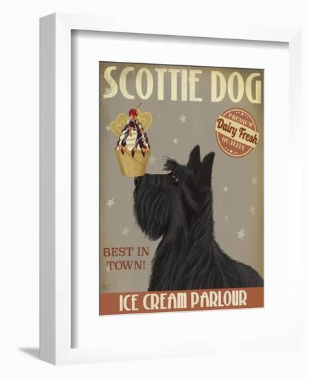 Scottish Terrier Ice Cream-Fab Funky-Framed Art Print