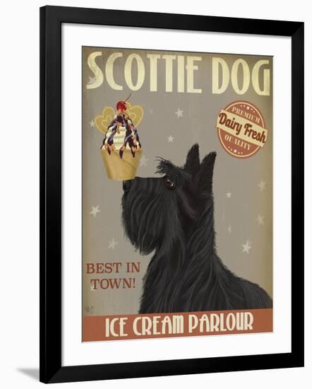 Scottish Terrier Ice Cream-Fab Funky-Framed Art Print