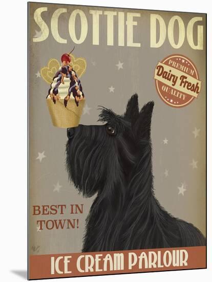 Scottish Terrier Ice Cream-Fab Funky-Mounted Art Print