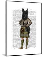 Scottish Terrier in Kilt-Fab Funky-Mounted Art Print