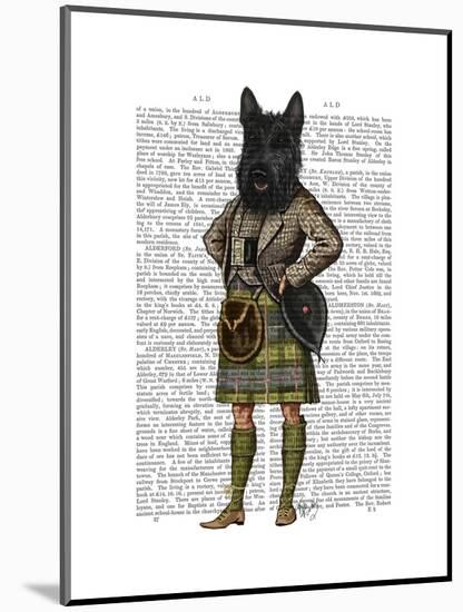 Scottish Terrier in Kilt-Fab Funky-Mounted Art Print