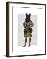Scottish Terrier in Kilt-Fab Funky-Framed Art Print