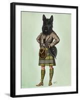 Scottish Terrier in Kilt-Fab Funky-Framed Art Print