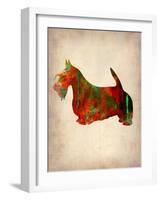 Scottish Terrier Watercolor 2-NaxArt-Framed Art Print