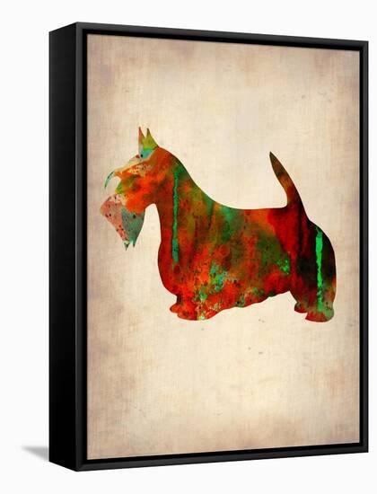 Scottish Terrier Watercolor 2-NaxArt-Framed Stretched Canvas