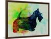 Scottish Terrier Watercolor-NaxArt-Framed Art Print