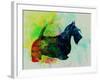 Scottish Terrier Watercolor-NaxArt-Framed Art Print