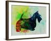 Scottish Terrier Watercolor-NaxArt-Framed Art Print