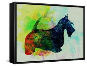 Scottish Terrier Watercolor-NaxArt-Framed Stretched Canvas