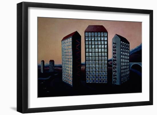 Scottish Towers, 1984-Lucy Raverat-Framed Giclee Print