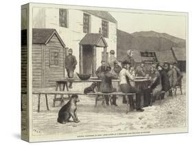 Scottish Volunteers at Home, after Dinner at a Sheep-Farm Near the Spital of Glenshee-J.M.L. Ralston-Stretched Canvas