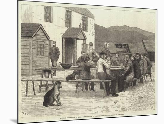 Scottish Volunteers at Home, after Dinner at a Sheep-Farm Near the Spital of Glenshee-J.M.L. Ralston-Mounted Giclee Print