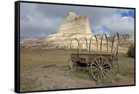 Scotts Bluff in Present Day Nebraska-Richard Wright-Framed Stretched Canvas