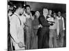 'Scottsboro Boys' and Radical Lawyer Samuel Leibowitz Cheer at Penn Station-null-Mounted Photo