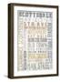 Scottsdale, Arizona - Barnwood Typography-Lantern Press-Framed Art Print