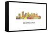 Scottsdale Arizona Skyline-Marlene Watson-Framed Stretched Canvas