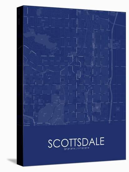 Scottsdale, United States of America Blue Map-null-Stretched Canvas