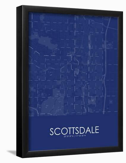 Scottsdale, United States of America Blue Map-null-Framed Poster