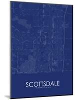 Scottsdale, United States of America Blue Map-null-Mounted Poster